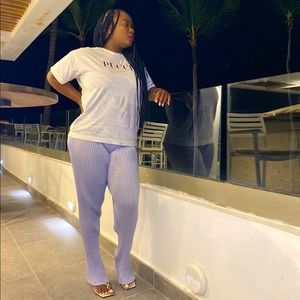 Emilio Pucci Ribbed Knit Bootcut Pants